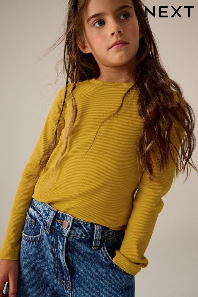Yellow girls top on sale