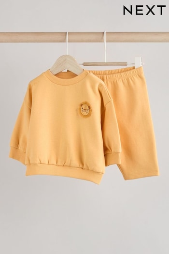 Yellow Lion Baby Sweatshirt and Joggers Set (B80441) | £13 - £15