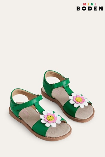 Boden Green Fun Leather Sandals (B80507) | £39 - £44