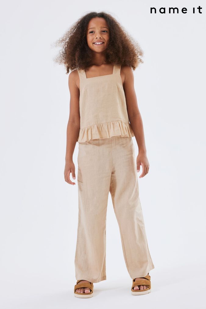 Girls linen pants store