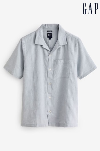 Gap Grey Jacquard Resort Shirt (B80545) | £35