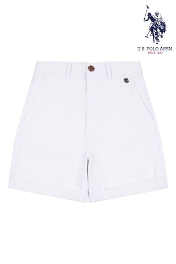 U.S. long Polo Assn. Womens Classic Chino Shorts (B80693) | £40