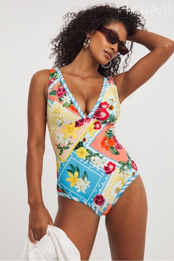 Figleaves Non Wired Plunge White Swimsuit (B80718) | £47
