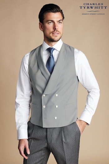 Charles Tyrwhitt Grey Adjustable Fit Morning V2 Suit: Waistcoat (B80933) | £100