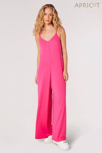 Apricot Pink Modal Palazzo Jersey Jumpsuit (B81049) | £40