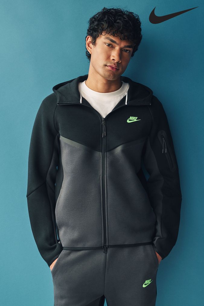 Neon green and black nike hoodie shop