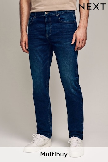 Mid Blue Slim Fit Essential Stretch Jeans (B81184) | £20