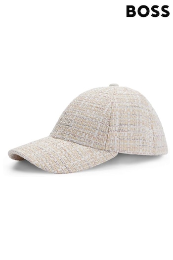 BOSS White Italian Tweed Cap With Embroidered Logo (B81215) | £59