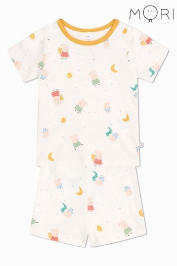 MORI Cream Peppa Pig Print Summer Pyjama Set (B81231) | £30.50 - £32.50