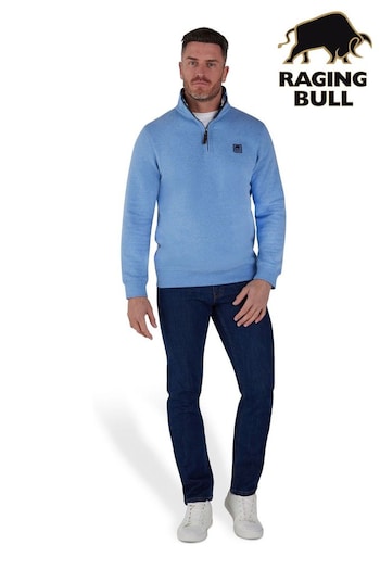 Raging Bull Blue Badge Quarter Zip Sweat Top (B81300) | £69 - £79
