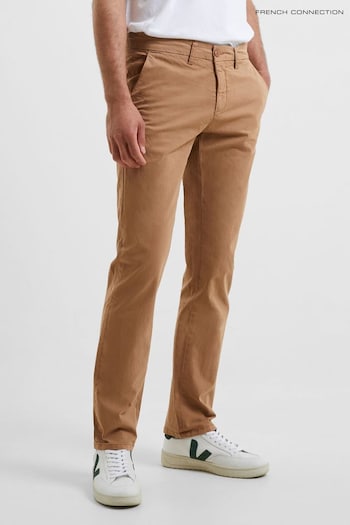French Connection Stretch Brown Chino Noos Trousers (B81349) | £40