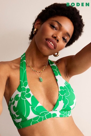 Boden Green Ithaca Halter Bikini Top (B81379) | £38