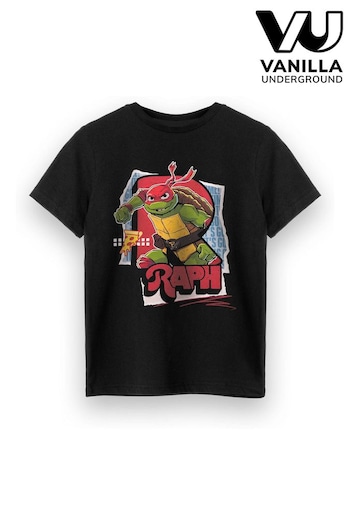 Vanilla Underground Raph Black Boys Teenage Mutant Ninja Turtles T-Shirt (B81424) | £14