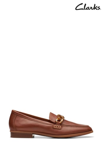 Clarks Brown Leather Sarafyna Iris Sleeve Shoes (B81549) | £80