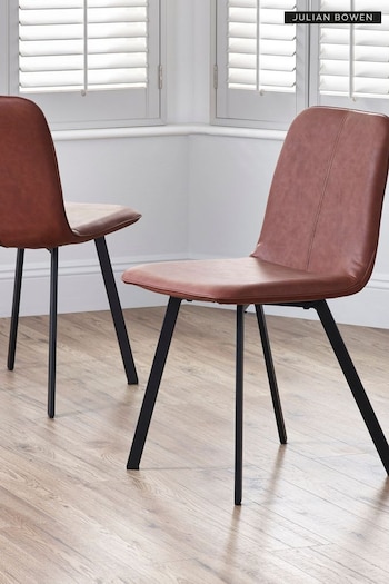 Julian Bowen Set of 2 Brown Goya Dining Chairs (B81644) | £195