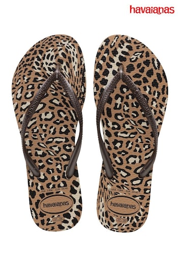 Havaianas Slim Natural Animal Print Sandals (B81648) | £30