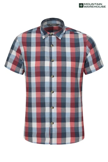 Mountain Warehouse Red Mens Weekender Cotton Shirt (B81694) | £25