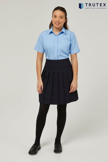 Trutex Navy 18" Stitch Down Permanent Pleats School Skirt (10-17 Yrs) (B81942) | £24 - £27