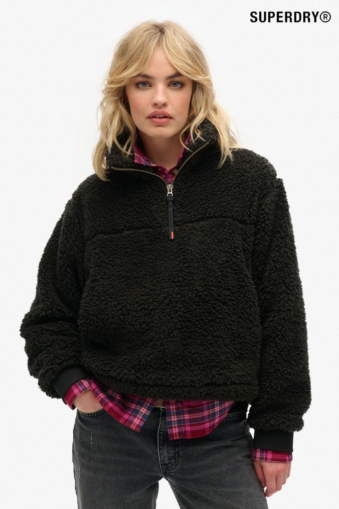 Women s Black Borg Coats Jackets Next Official Site
