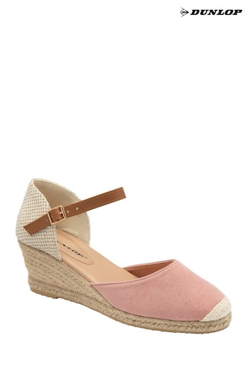 Dunlop Pink Wedge Espadrille Sandals suola (B82095) | £35