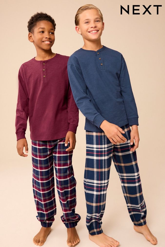 Buy Newborn Girls Newborn Unisex Older Boys Check Tartan Pyjamas Online Next UK