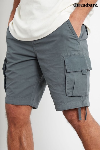 Threadbare Grey Cotton Cargo blazer Shorts (B82170) | £26