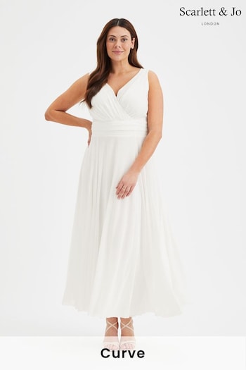 Scarlett & Jo White Nancy Marilyn Mesh Maxi Dress (B82402) | £85