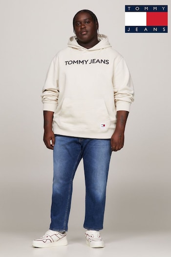 Tommy Jeans Reg Classic Logo Cream Hoodies (B82550) | £80