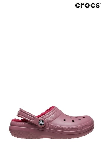 Crocs Pink Classic Lined Clogs (B82605) | £55