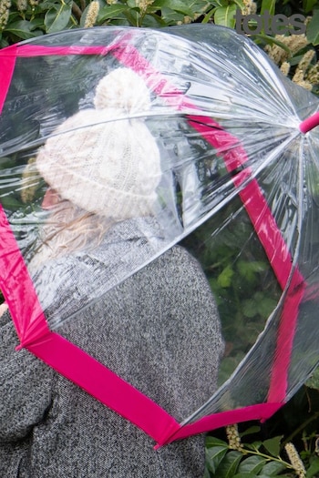 Totes Pink Eco PVC Dome Umbrella (B82664) | £25