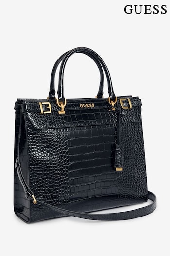 GUESS PLATI Black Sestri Elite Tote Bag (B82688) | £150