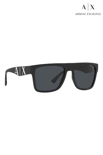 Armani Exchange Ax4113S Rectangle Black Sunglasses (B82714) | £70