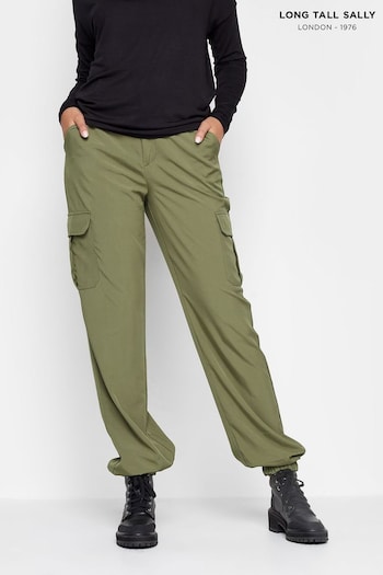 Long Tall Sally Green Cargo Trousers fawn-pint (B82786) | £39
