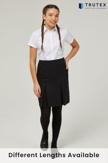 Trutex 18 Twin Pleat School Black Skirt (B82805) | £21 - £24