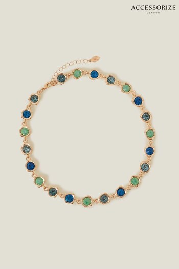 Accessorize Green Gem Collar Necklace (B82832) | £16
