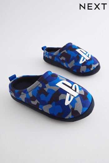 Blue Camo Play Station Slipper Mules (B83219) | £16 - £19