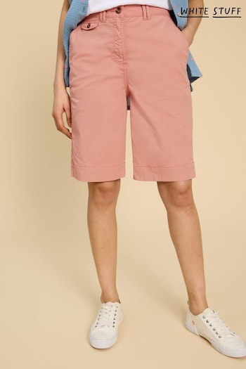 White Stuff Pink Hayley Organic Chino Shorts Eagle (B83329) | £45