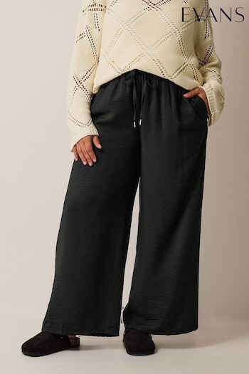 Evans Wide Leg Air Flow White Ground	Trousers (B83412) | £36