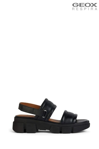 Geox Lisbona Black Sandals (B83474) | £110