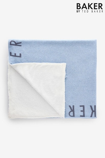 Baker by Ted Baker Boys Blue Knitted Fleece Blanket (B83494) | £30