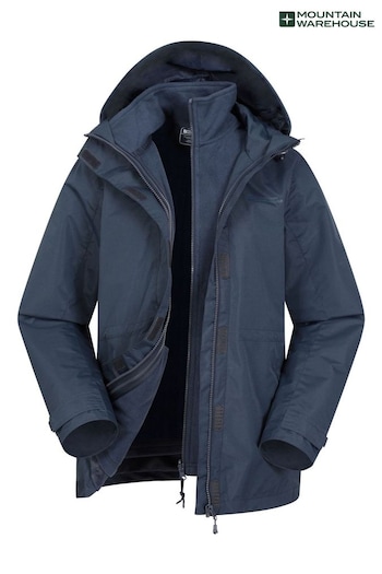 Mountain Warehouse Blue Womens Fell 3-in-1 Water-Resistant Jacket (B83538) | £64