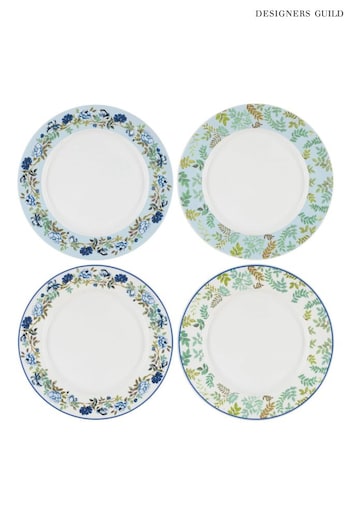 Designers Guild Porcelaine De Chine Dinner Plates Set Of 4 (B83625) | £48
