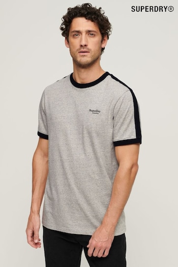 Superdry Grey Essential Logo Retro T-Shirt (B83805) | £23