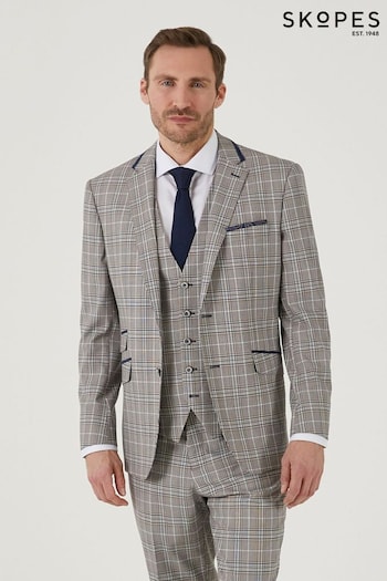 Skopes Tailored Fit Natural Whittington Check Suit: Jacket (B83849) | £110