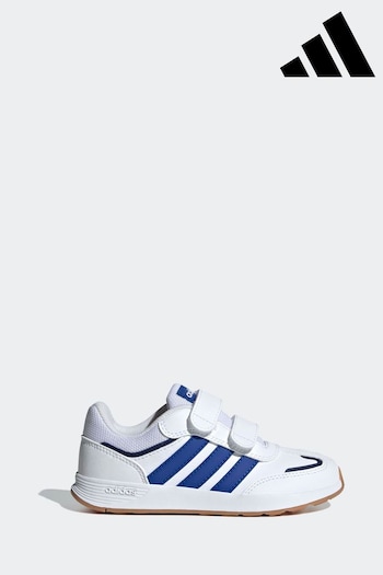 adidas White/Blue Kids Tensaur Switch Trainers (B83855) | £30