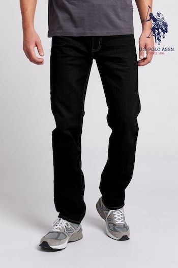 U.S. Polo Assn. Mens 5 Pocket Denim Black Jeans (B83936) | £65