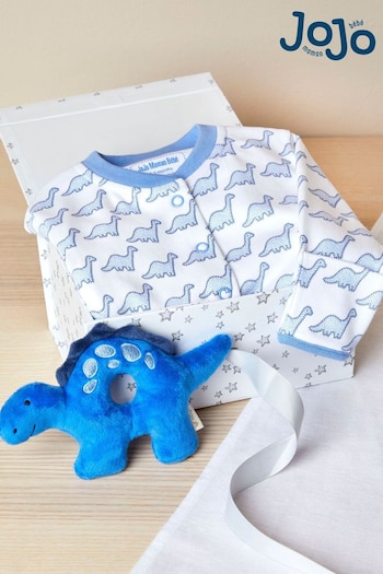 JoJo Maman Bébé Blue New Baby Dino Gift Set (B84153) | £28