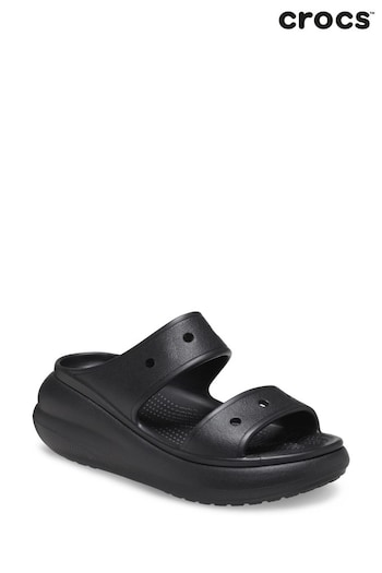 Crocs Classic Crush Black Sandals CI0919-109 (B84192) | £45