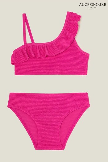 Angels By Accessorize Girls Pink Textured Bikini Set (B84209) | £15 - £16