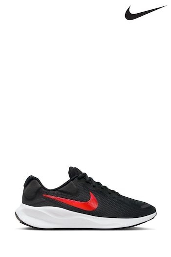 Nike Black/Red Revolution 7 Road Running Trainers (B84240) | £60